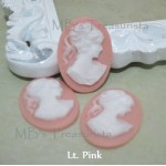 Vintage Lady Resin Cameos - 5pcs